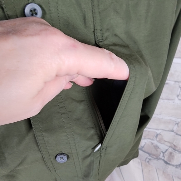 Eddie Bauer Sport Long Sleeve Button Front  Shirt Back Vent Olive Green XLTall - Picture 4 of 15